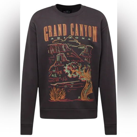 Hollister Tops - Hollister Grand Canyon Arizona graphic crew sweatshirt black Fall boho western